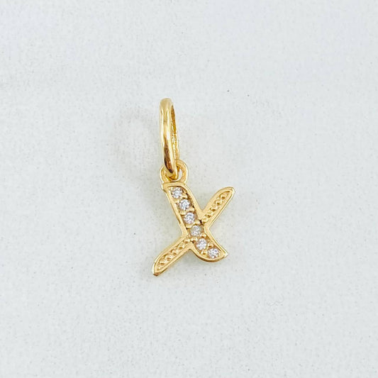 Dije Letra X 0.6gr / 3/4 in / Oro Amarillo 18K *