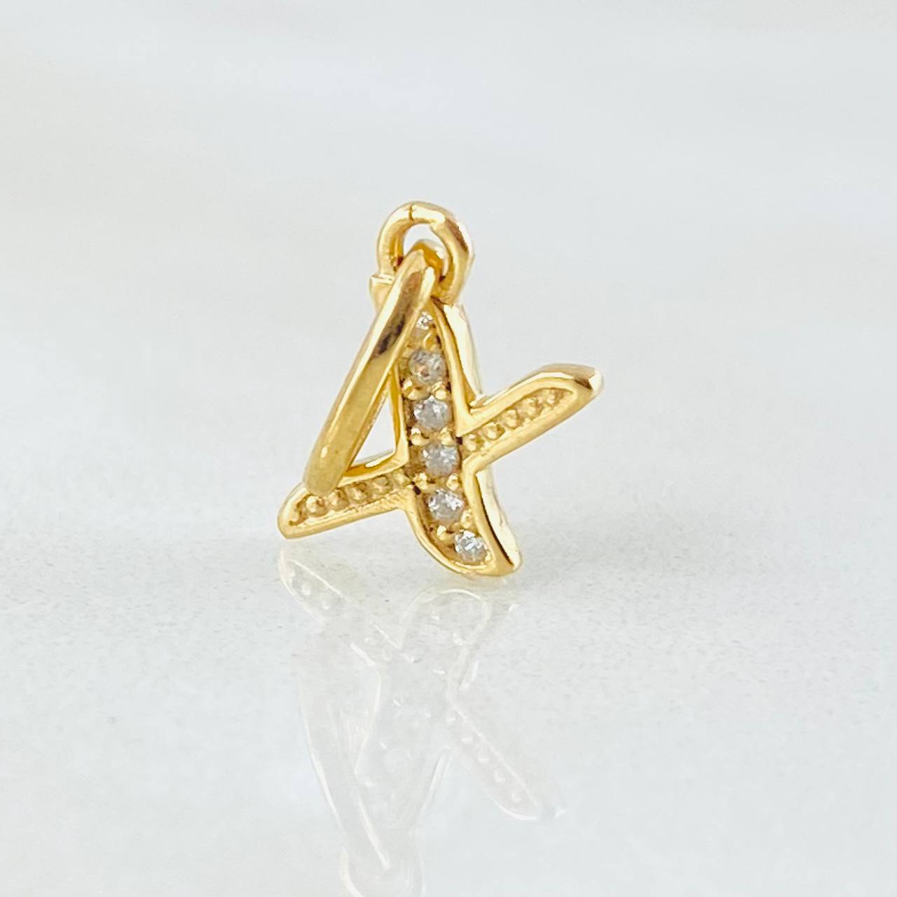 Dije Letra X 0.55gr / 1/2 in / Oro Amarillo 18K