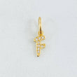 Dije Letra F 0.45gr / 1/2 in / Oro Amarillo 18K
