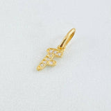 Dije Letra F 0.45gr / 1/2 in / Oro Amarillo 18K