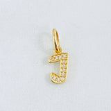 Dije Letra J 0.6gr / 1/2 in / Oro Amarillo 18K