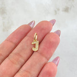 Dije Letra J 0.6gr / 1/2 in / Oro Amarillo 18K