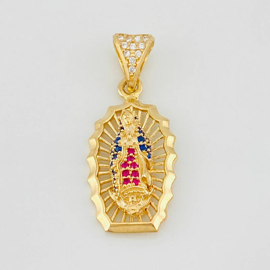Pendant Virgin of Guadalupe 3.15g / 1 1/4 in Yellow Gold 18K