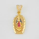 Pendant Virgin of Guadalupe 3.15g / 1 1/4 in Yellow Gold 18K