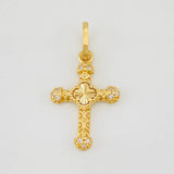 Pendant Cross Clover 1.1g / 1 in Yellow Gold 18K
