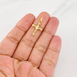 Pendant Cross Clover 1.1g / 1 in Yellow Gold 18K
