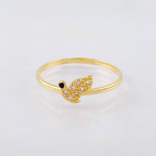 Dove Ring 1.25 g / T8 18K Yellow Gold