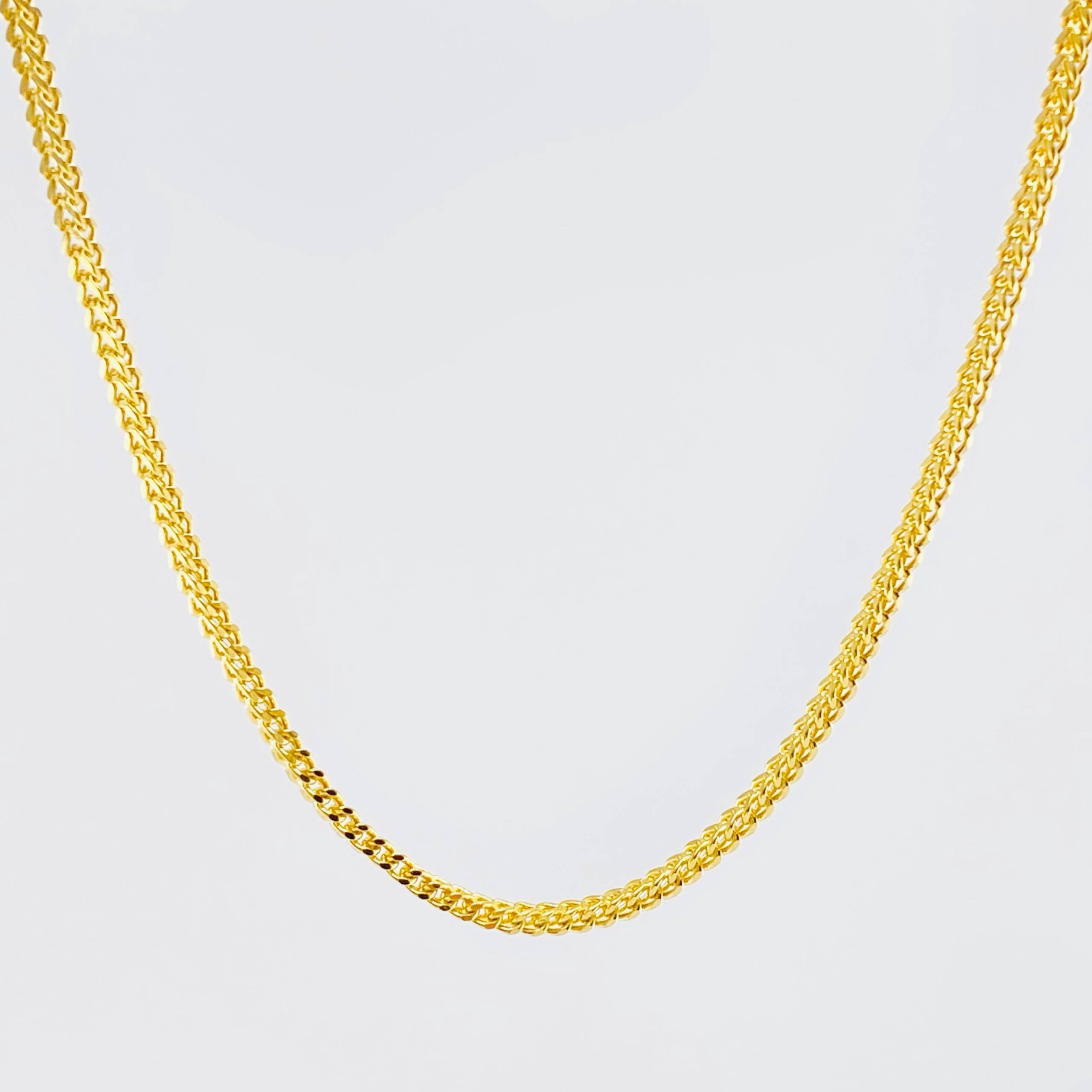 Cadena Franco 4.7gr / 17 3/4 in / 1.8mm Oro Amarillo +3 18K *