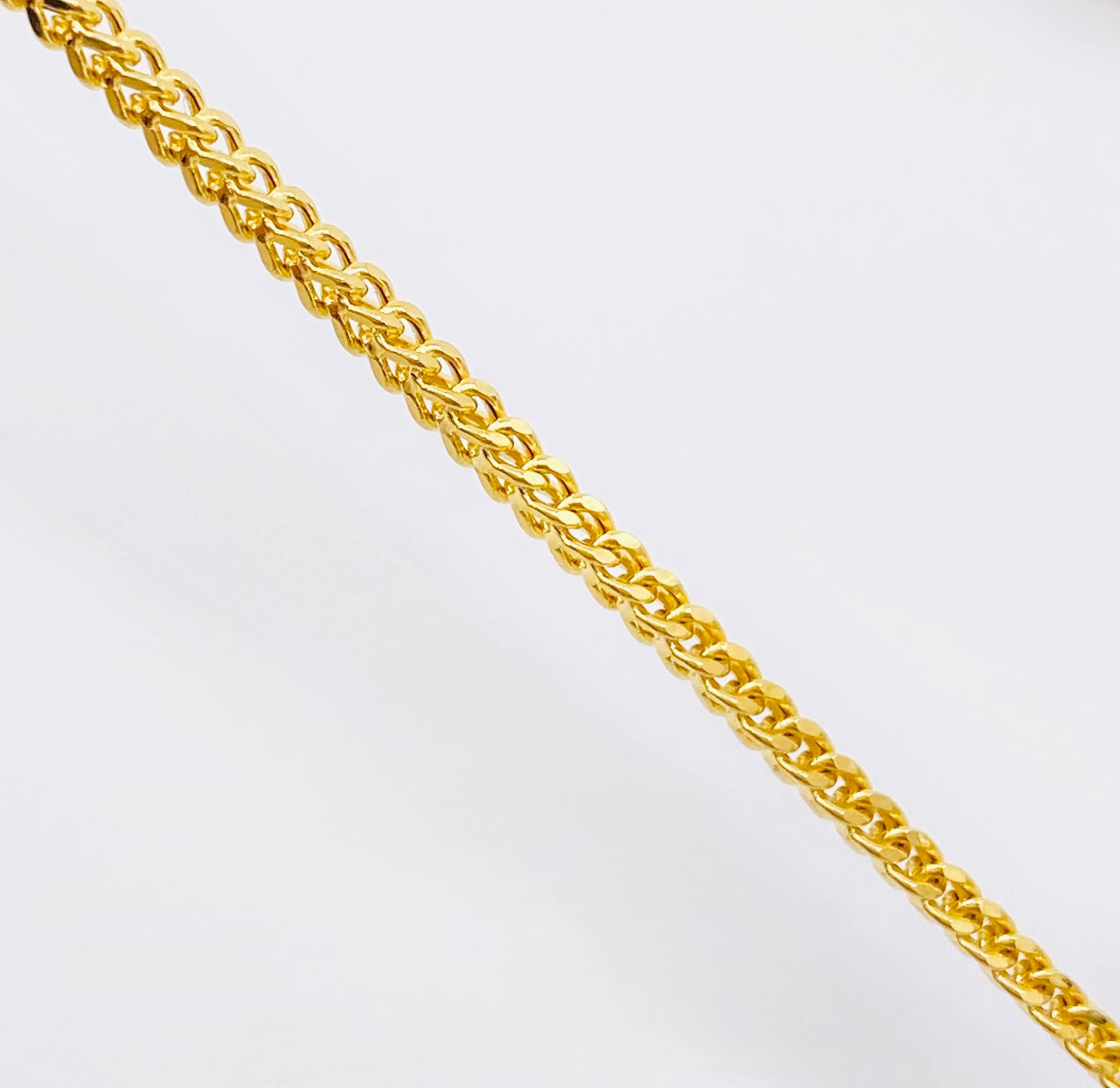 Cadena Franco 4.7gr / 17 3/4 in / 1.8mm Oro Amarillo +3 18K *