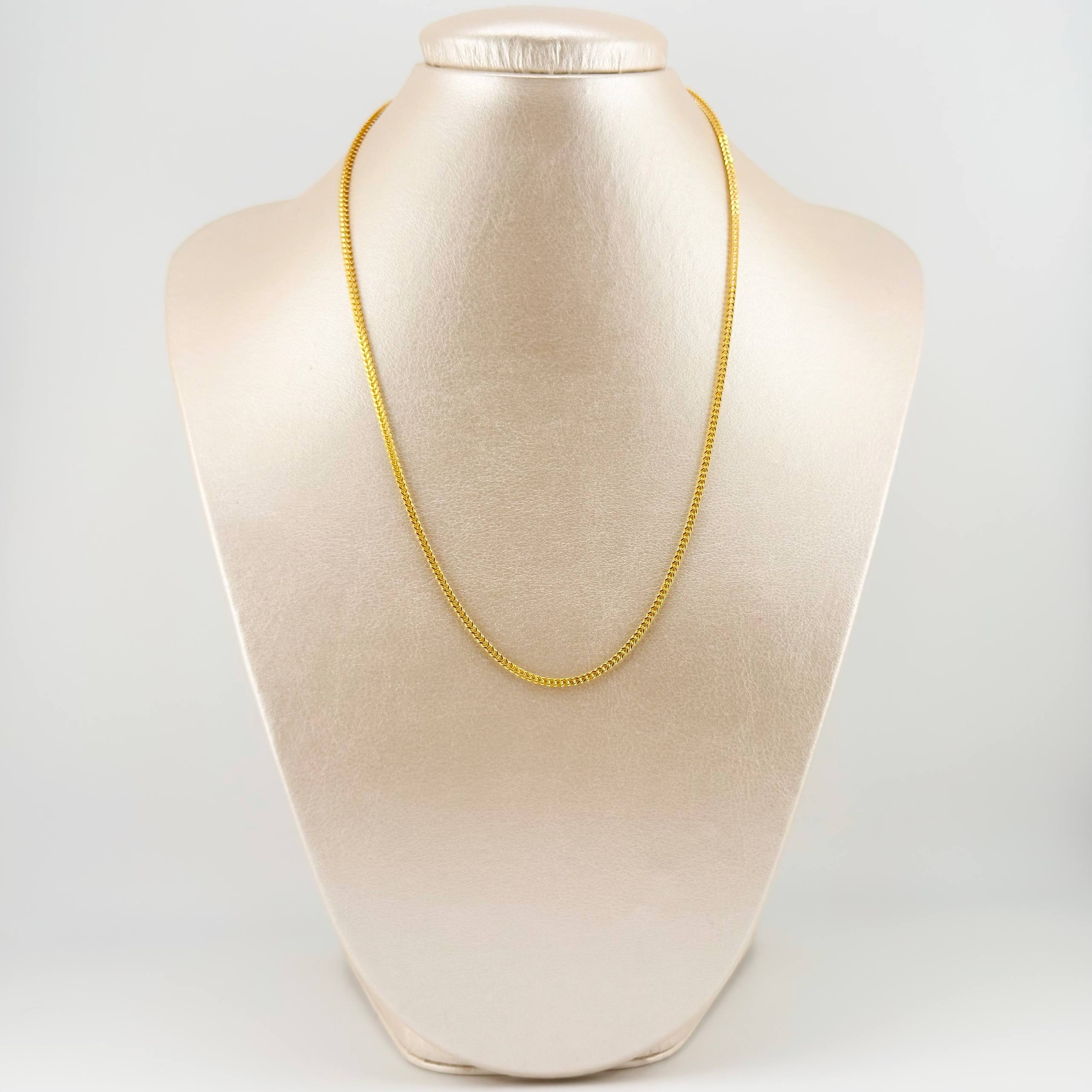 Cadena Franco 4.7gr / 17 3/4 in / 1.8mm Oro Amarillo +3 18K *