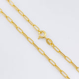 Paperclip Chain 1.55gr / 17 3/4 in / 2.1mm Yellow Gold +3 18K *