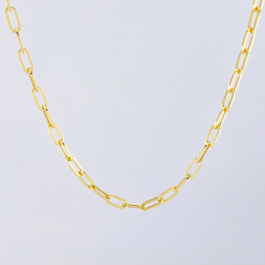 Paperclip Chain 4.2gr / 19 3/4 in / 2.8mm Yellow Gold +3 18K *