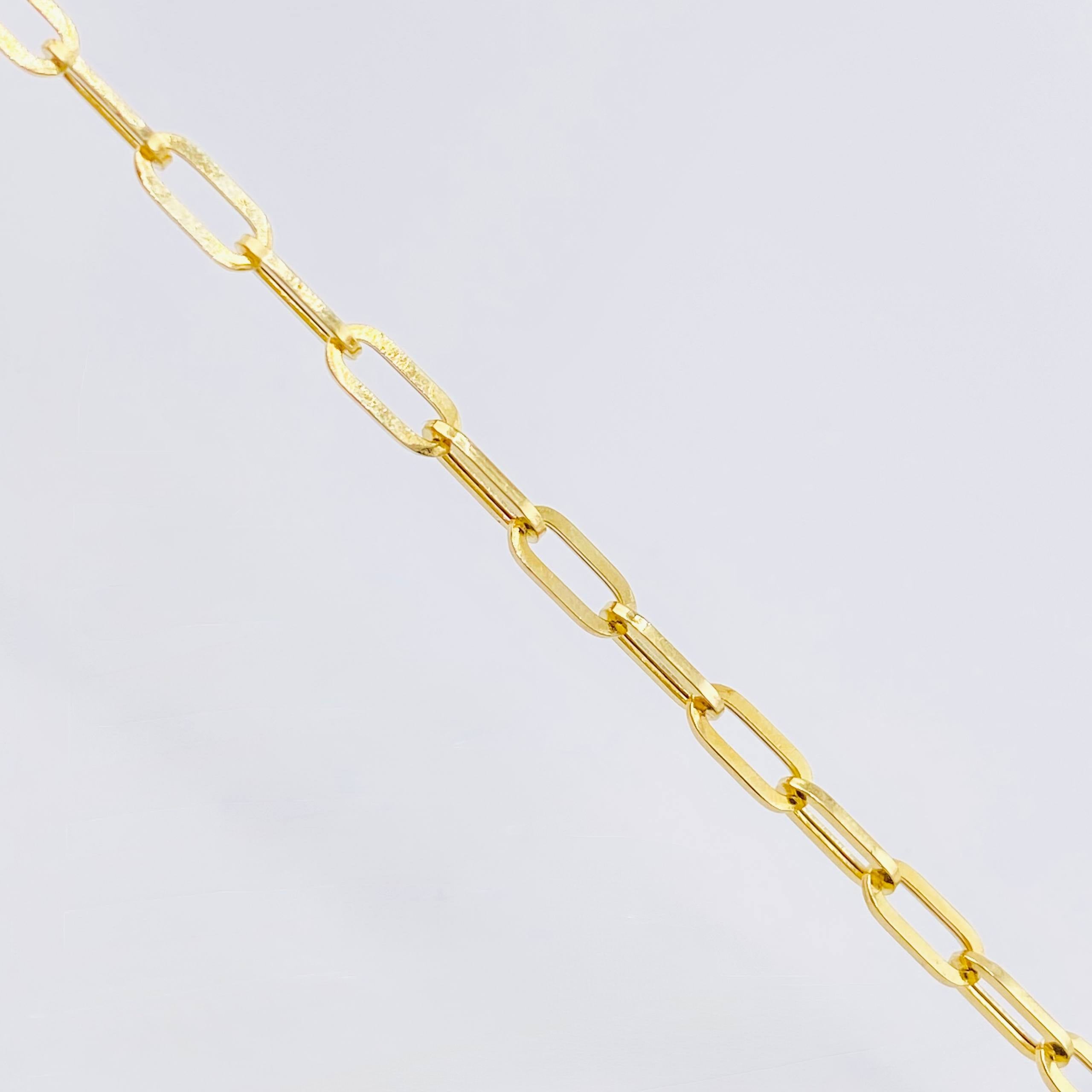 Paperclip Chain 4.05g / 19 3/4 in / 2.8mm Yellow Gold +3 18K