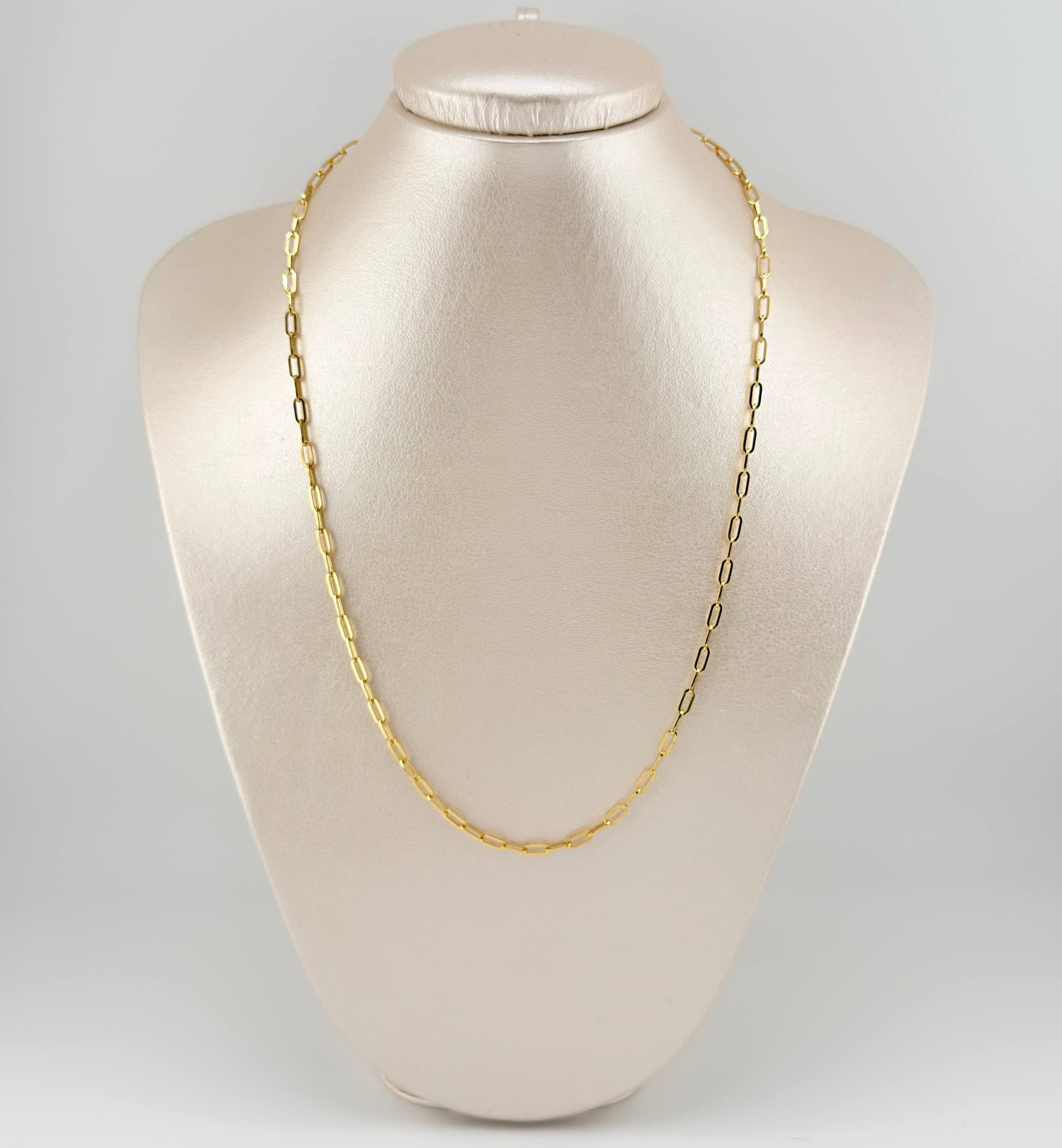 Paperclip Chain 4.05g / 19 3/4 in / 2.8mm Yellow Gold +3 18K