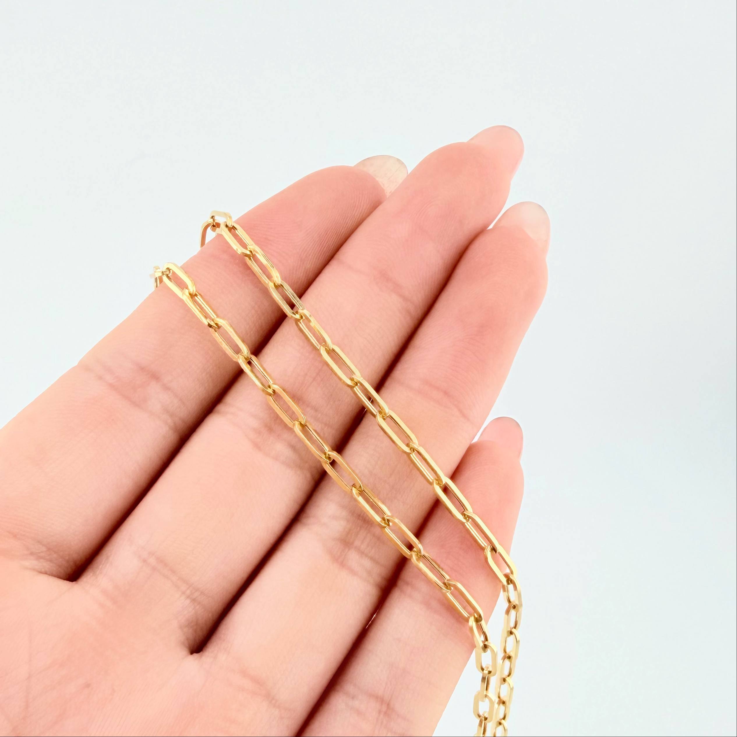 Paperclip Chain 4.05g / 19 3/4 in / 2.8mm Yellow Gold +3 18K