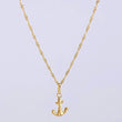 Set Cadena y Dije Singapur + Ancla 1.25gr / 17 3/4 in / Oro Amarillo 18K