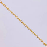 Set Cadena y Dije Singapur + Ancla 1.25gr / 17 3/4 in / Oro Amarillo 18K
