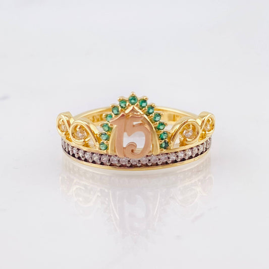 Anillo 15s 3gr / T7 / Tres Oros 18K