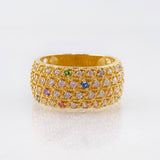 Anillo Mallas Diagonales 7.45gr / T7 1/2 / Oro Amarillo 18K