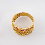 Anillo Triada de Hojas 5.55gr / T6 3/4 / Oro Amarillo 18K