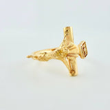 Anillo Cruz Cristo 4.3gr / T9 / Oro Amarillo 18K ©