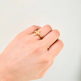 Anillo Cruz Cristo 4.3gr / T9 / Oro Amarillo 18K ©