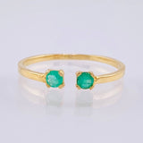 Emerald Ring 18pts 1.1gr / T5 3/4 / 18K Yellow Gold ©