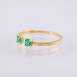 Emerald Ring 18pts 1.1gr / T5 3/4 / 18K Yellow Gold ©
