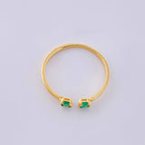 Emerald Ring 18pts 1.1gr / T5 3/4 / 18K Yellow Gold ©