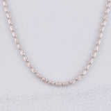 Cadena Morse Diamantada 4.9g / 16 in / 1.8mm Oro Blanco 18K