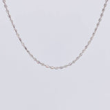 Cadena Morse Diamantada 4.9g / 16 in / 1.8mm Oro Blanco 18K