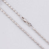 Cadena Morse Diamantada 4.9g / 16 in / 1.8mm Oro Blanco 18K