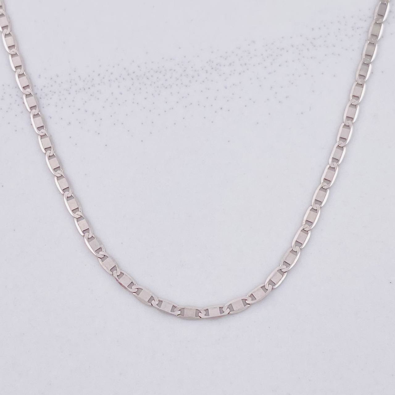 Cadena Plana 2.15g / 20 in / 1.5mm Oro Blanco 18K