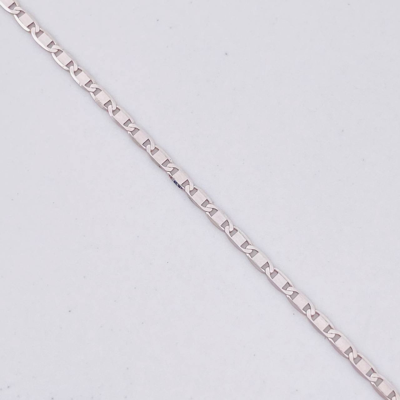 Cadena Plana 1.95g / 18 in / 1.5mm Oro Blanco 18K