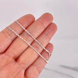 Cadena Plana 1.95g / 18 in / 1.5mm Oro Blanco 18K