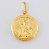 Pendant Virgin of Carmen Matte 2.2 g / 1 1/4 in Yellow Gold 18K