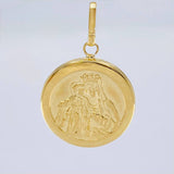 Pendant Virgin of Carmen Matte 2.2 g / 1 1/4 in Yellow Gold 18K