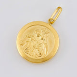 Pendant Virgin of Carmen Matte 2.2 g / 1 1/4 in Yellow Gold 18K
