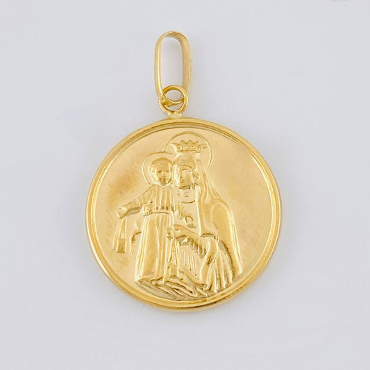 Dije Virgen del Carmen Mate 1.75g / 1 1/4 in Oro Amarillo 18K