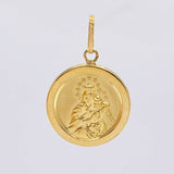 Dije Virgen Del Carmen Mate 1.1 g / 1 in Oro Amarillo 18K