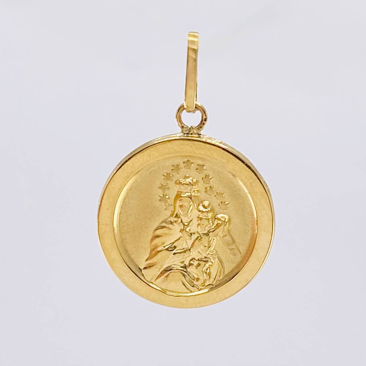 Dije Virgen Del Carmen Mate 1.05 g / 1 in Oro Amarillo 18K