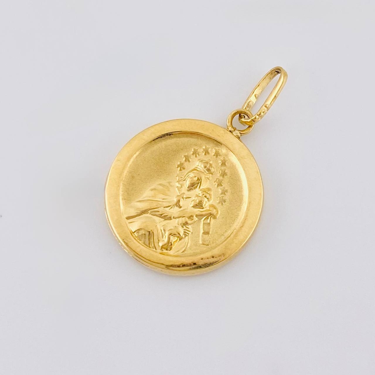 Dije Virgen Del Carmen Mate 1.05 g / 1 in Oro Amarillo 18K