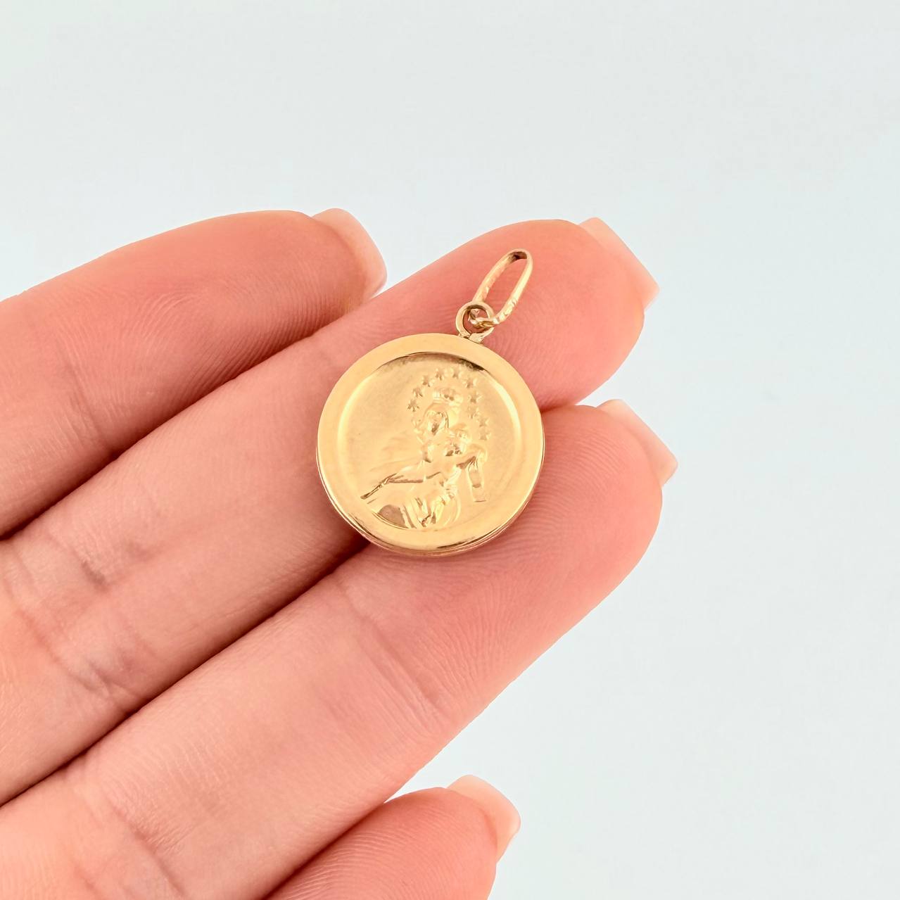 Dije Virgen Del Carmen Mate 1.05 g / 1 in Oro Amarillo 18K