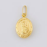 Pendant Archangel Saint Gabriel Matte 0.6 g / 3/4 in Yellow Gold 18K