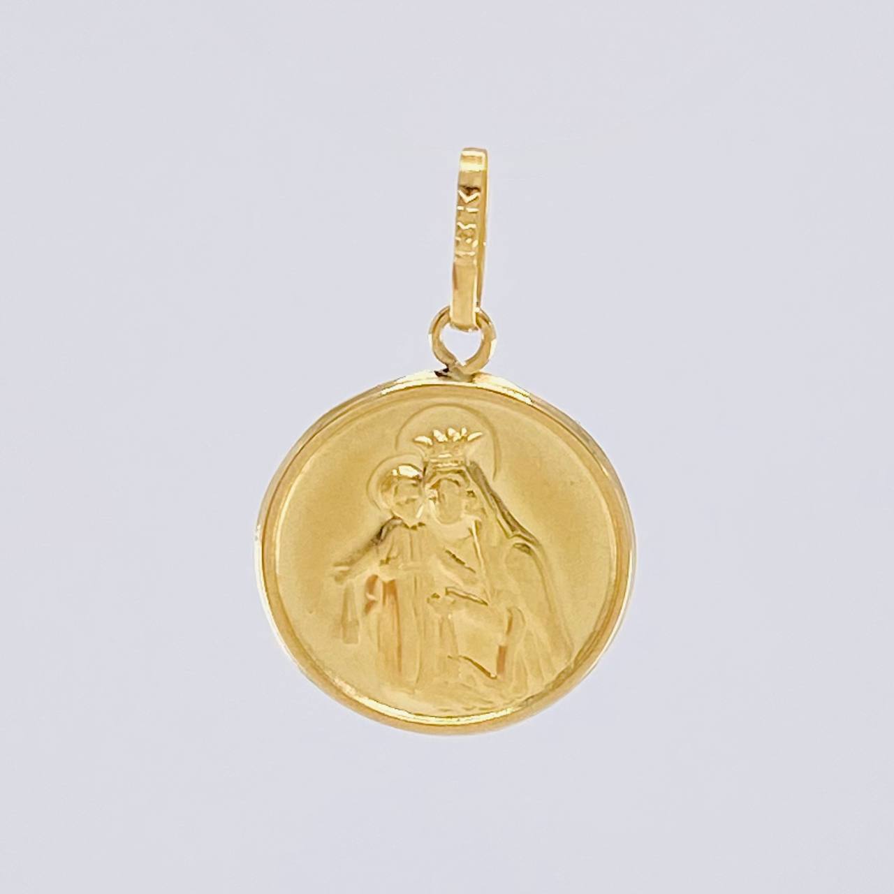 Pendant Virgin of Carmen Matte 0.9 g / 3/4 in Yellow Gold 18K