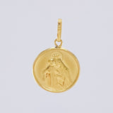 Pendant Virgin of Carmen Matte 0.9 g / 3/4 in Yellow Gold 18K