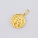 Pendant Virgin of Carmen Matte 0.9 g / 3/4 in Yellow Gold 18K