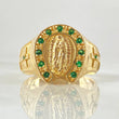 Virgin Guadalupe Horseshoe Ring 7.35gr / Size 10 / 18K Gold