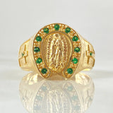Virgin Guadalupe Horseshoe Ring 7.35gr / Size 10 / 18K Gold