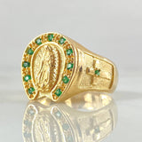 Virgin Guadalupe Horseshoe Ring 7.35gr / Size 10 / 18K Gold